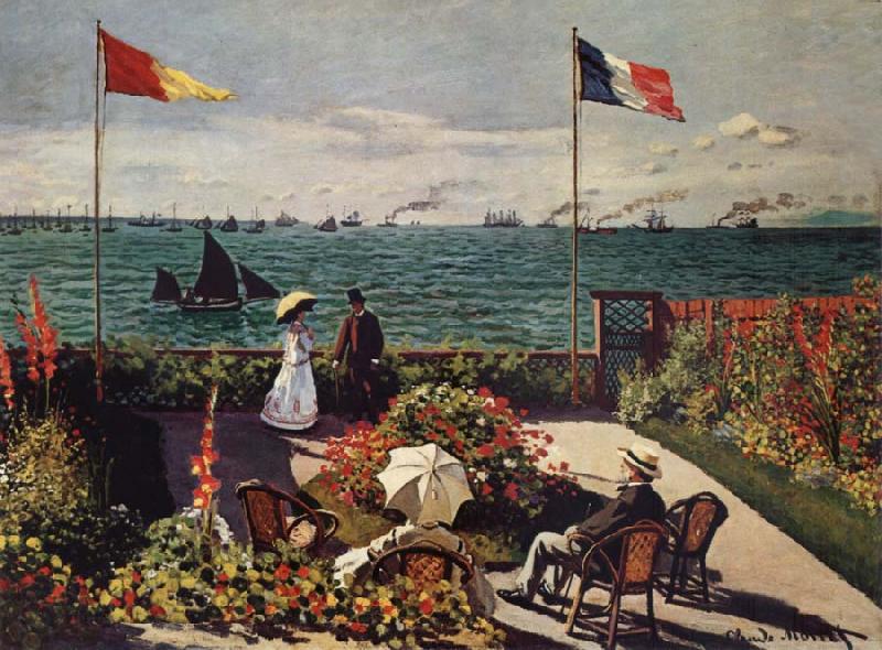 Claude Monet Terrace at Sainte Norge oil painting art